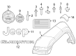 Jeep Gladiator Emblem Diagram - 68540635AA