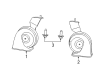 Dodge Challenger Horn Diagram - 68302643AC
