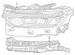 Jeep Grand Cherokee L Headlight Diagram - 68606243AA