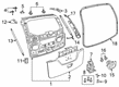 Chrysler Voyager Tailgate Handle Diagram - 5RP06LPSAC