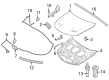2023 Dodge Hornet Hood Hinge Diagram - 68607227AA