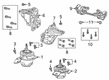 Jeep Gladiator Engine Mount Diagram - 68620587AA