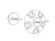 Jeep Wrangler Emblem Diagram - 68589015AA