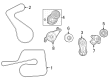 Dodge Durango A/C Idler Pulley Diagram - 68503254AA
