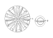 2022 Chrysler Voyager Wheel Cover Diagram - 7BB96SZ7AA