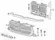 2022 Ram 1500 Grille Diagram - 68504930AB