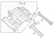 Jeep Wagoneer L Floor Pan Diagram - 68488457AC