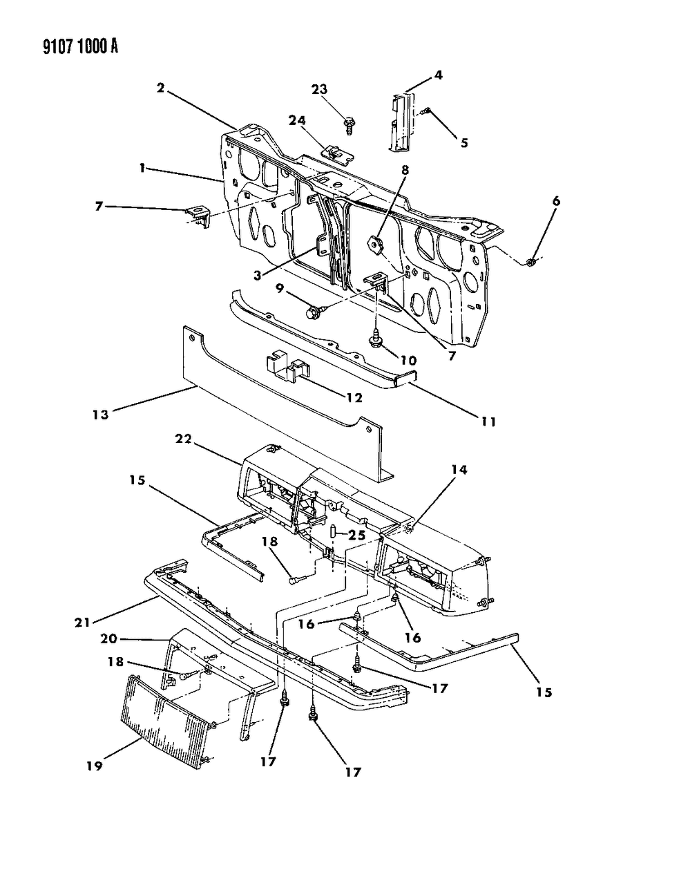 Mopar 6033205 Grille Clip