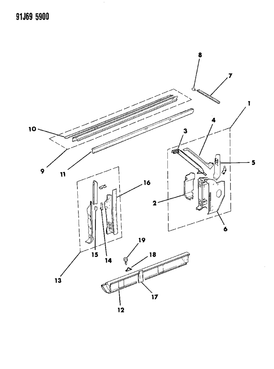 Mopar 55021763 Pillar, Center, Driver Side