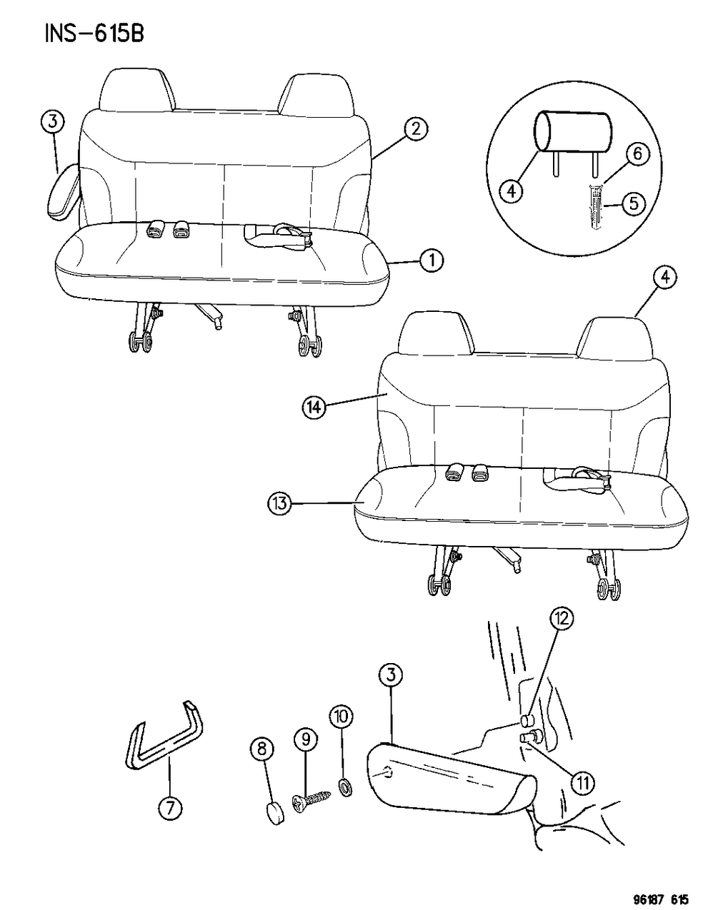 Mopar MV39SC3 Cushion, W/Spring/Frame, Pad And Cover