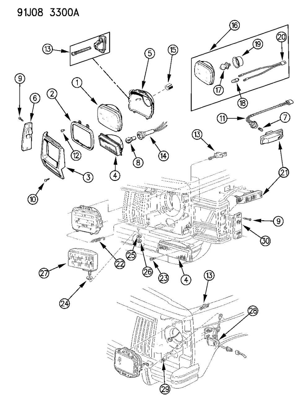 Mopar 4740512 Headlamp Assembly, Amber, W/Bulb (Hella) Europe