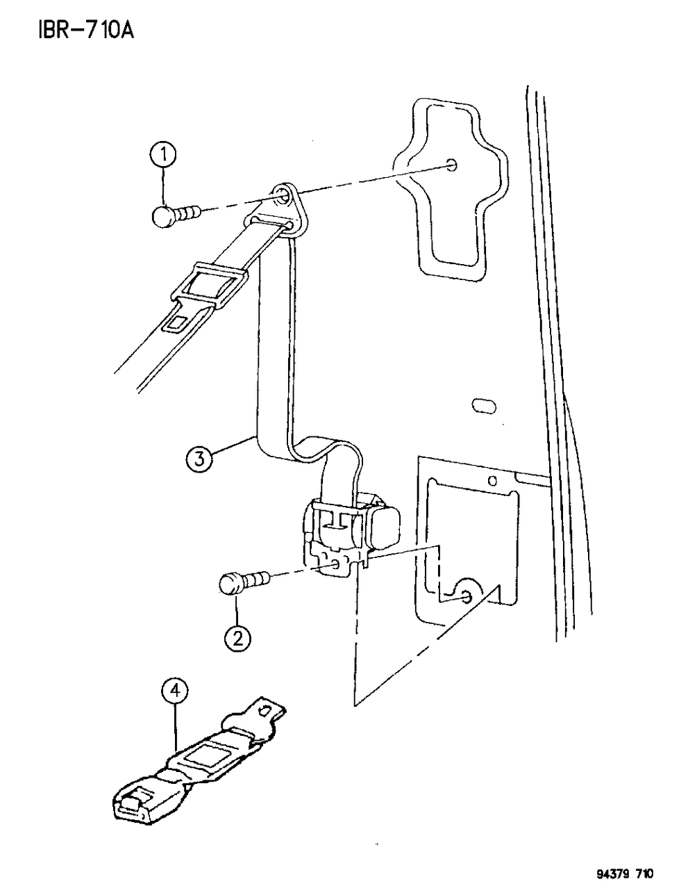 Mopar 5CJ14PB7 Lap & Shoulder Belt, Front Passenger Side