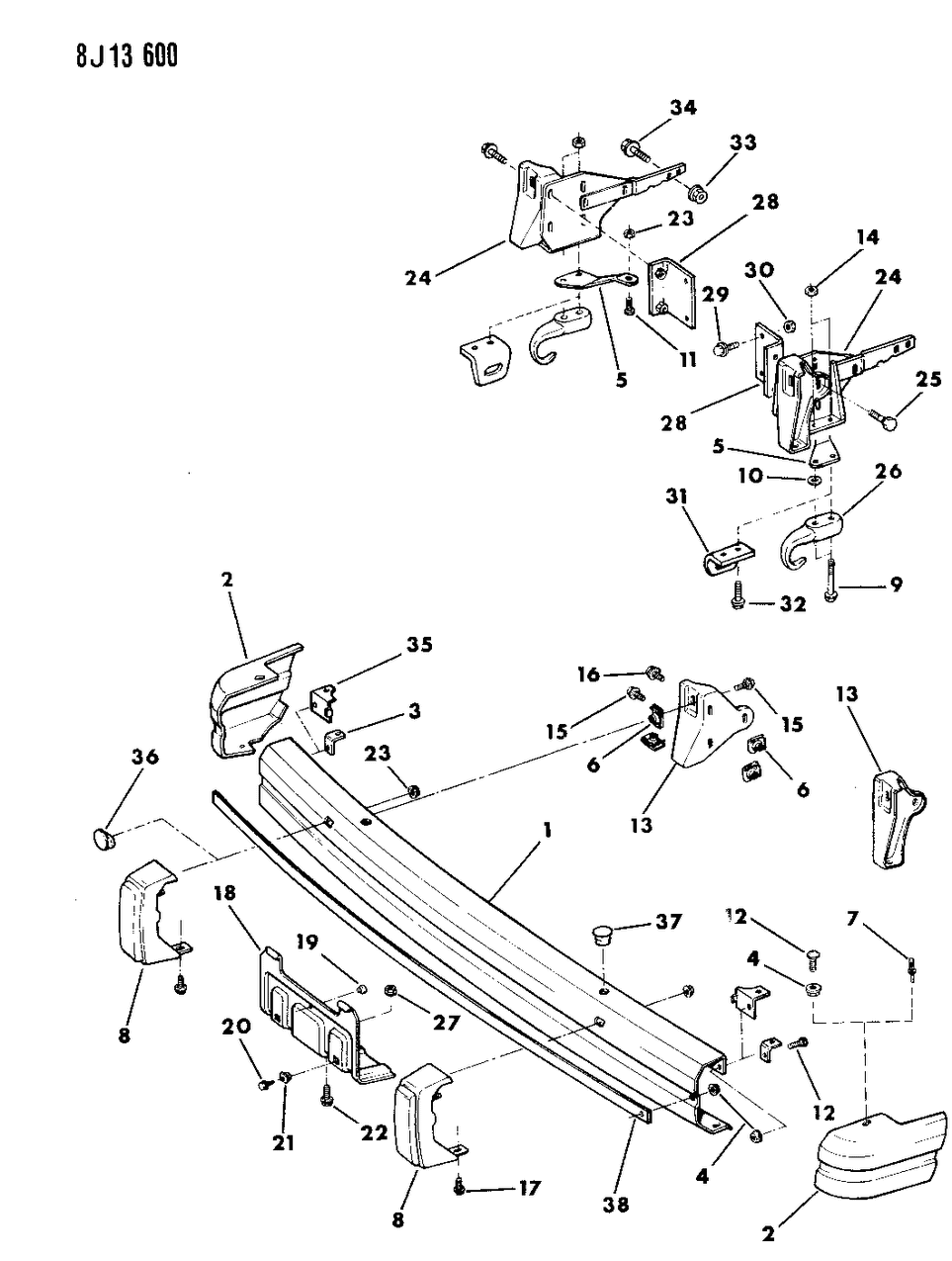 Mopar 52000692 End Cap Bracket