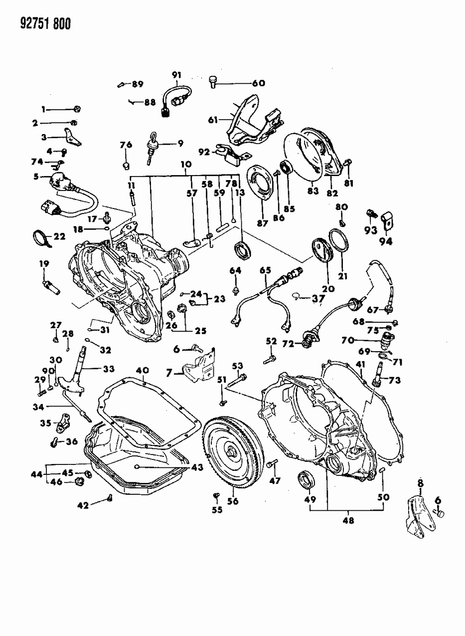 Mopar MD753631 Switch, Inhibitor, 1992