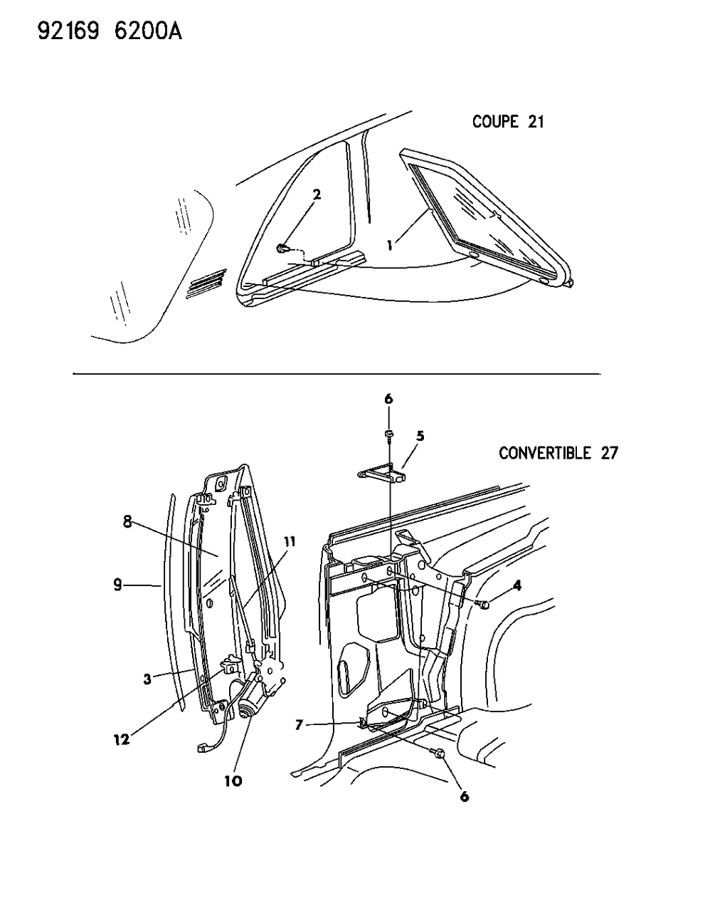 Mopar 4415086 Glass Retainer