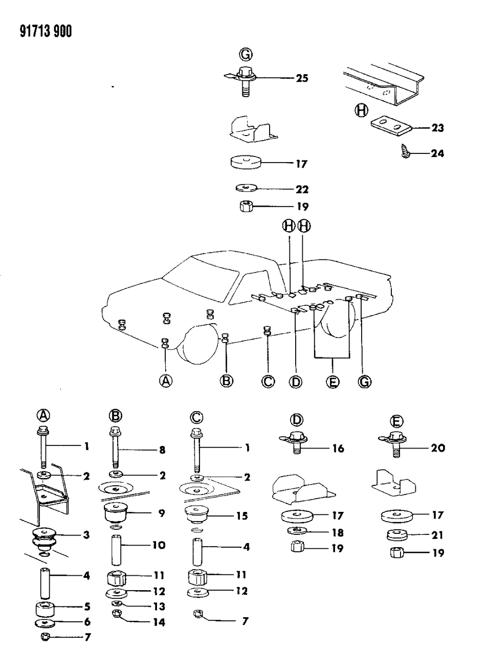 Mopar MB115909 Shim, Body Mounting, Rear