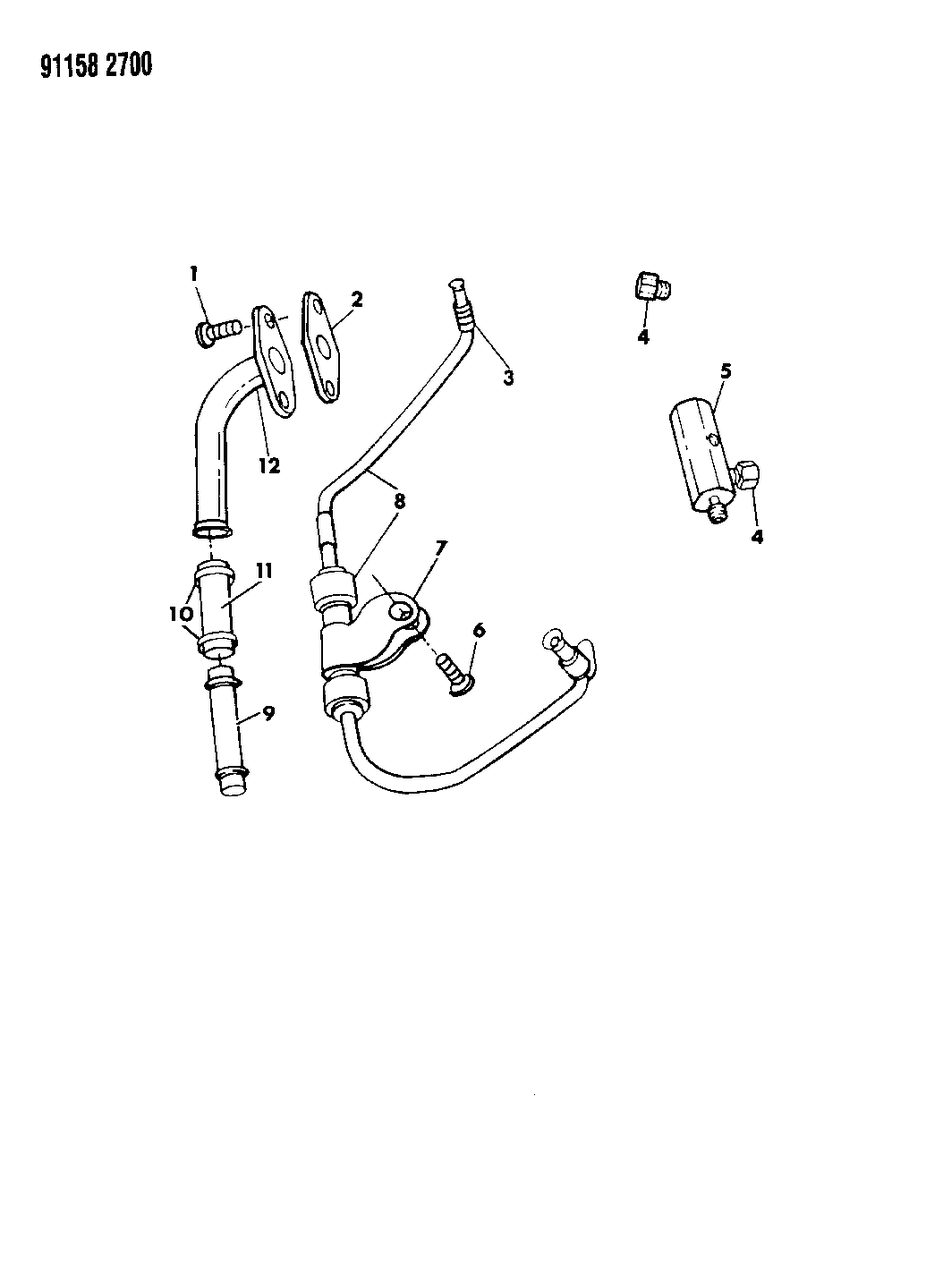 Mopar 6034330 Connector, Turbo Oil Outlet