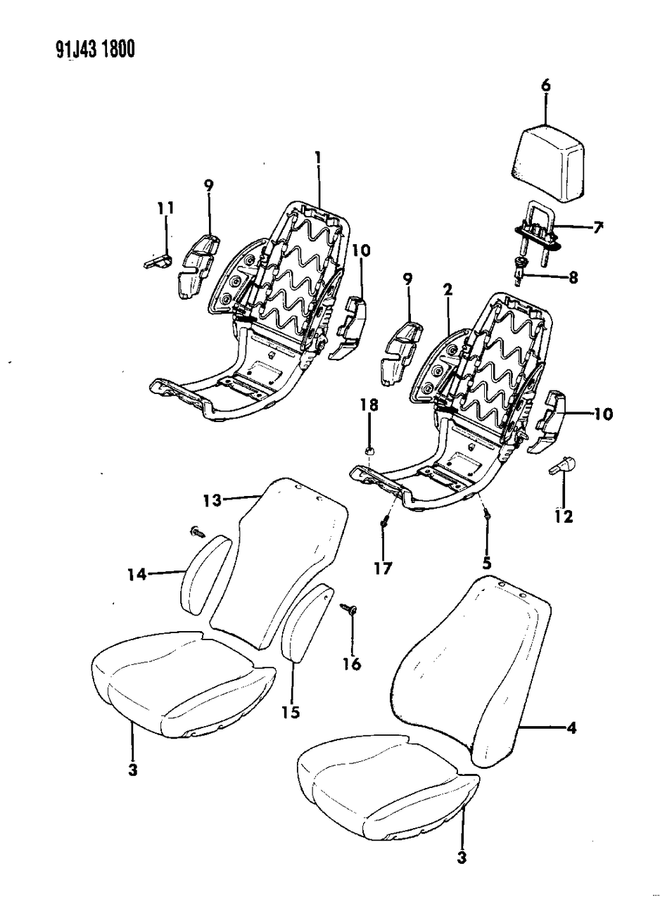 Mopar 55195020 Frame, Seat, Right