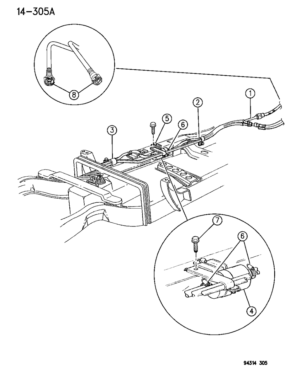 Mopar 52020160 Tube Bundle, Fuel Supply, Return & Vapor
