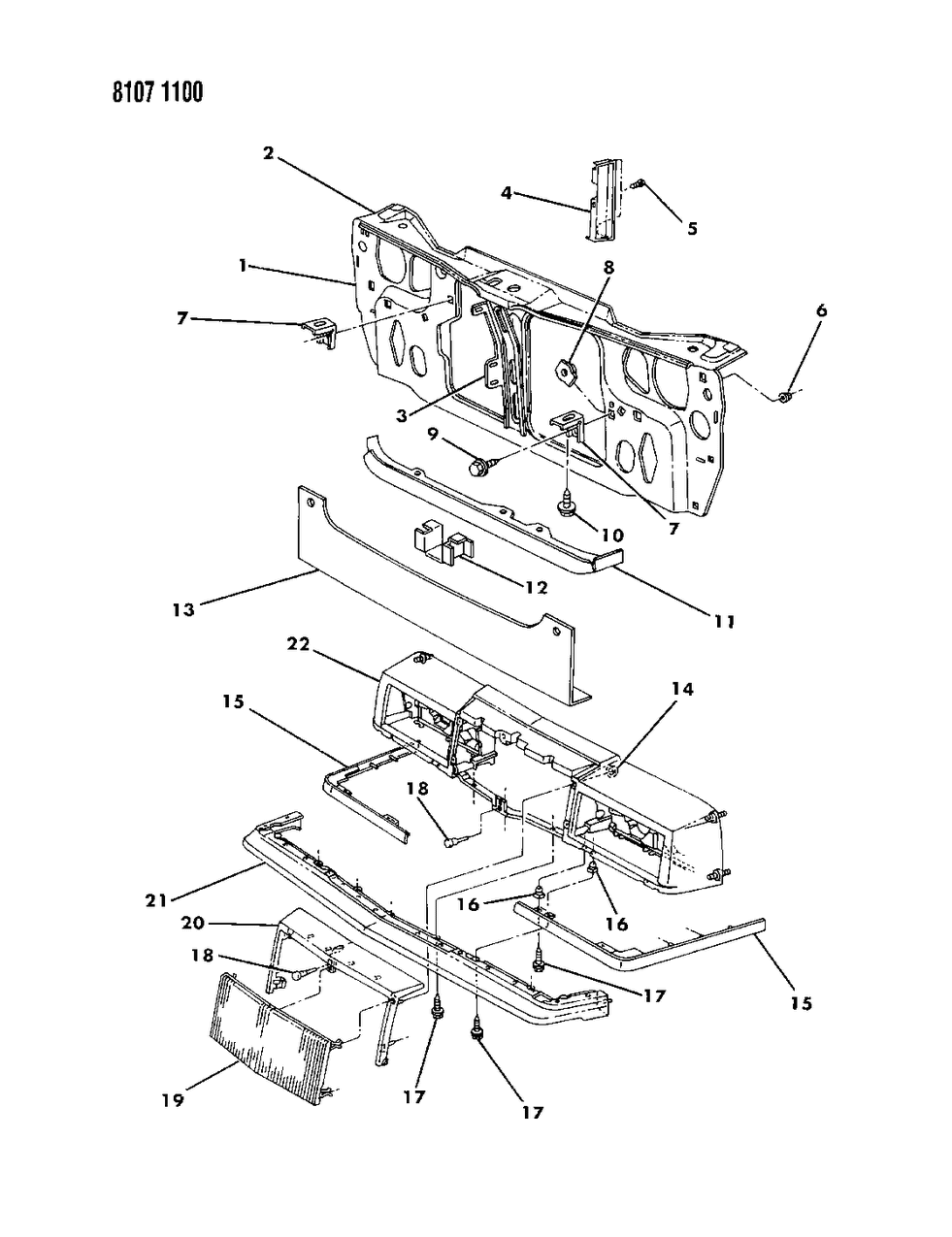 Mopar 6033205 Grille Clip