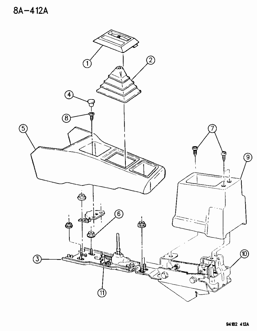 Mopar KL09PD5 Consolette Rear, Retractor Cover
