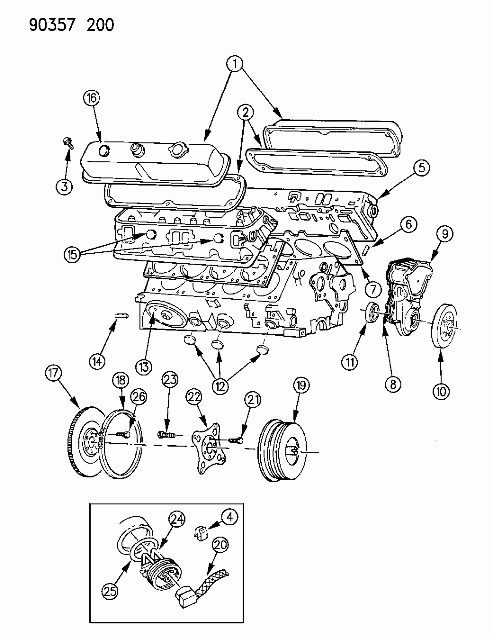 Mopar 53009518 Plug, Cylinder Block Oil Line, 1990