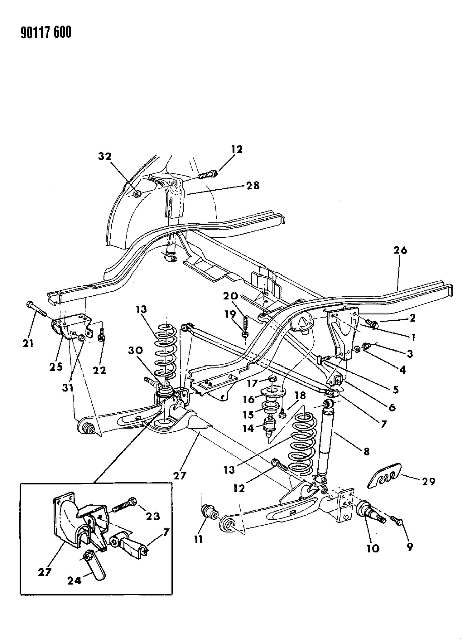 Mopar 5272151 Track Bar Bracket, Rear