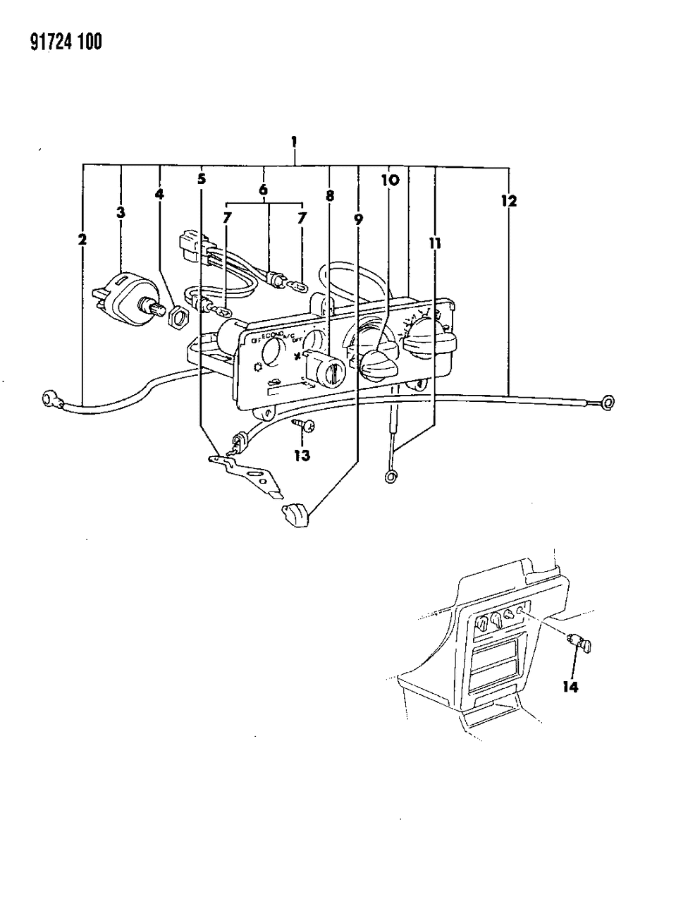 Mopar MB657150 Heater Control