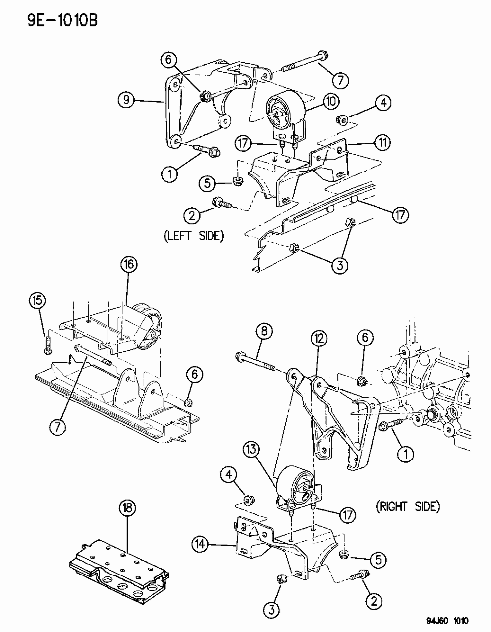 Mopar 52058607 Insulator, Left, Mount