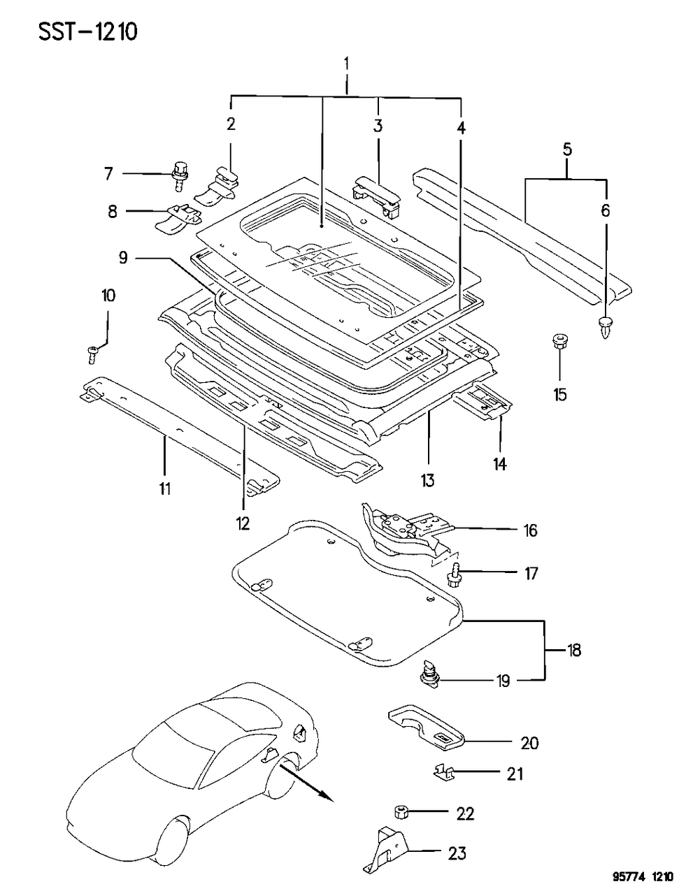 Mopar MB641202 Hinge