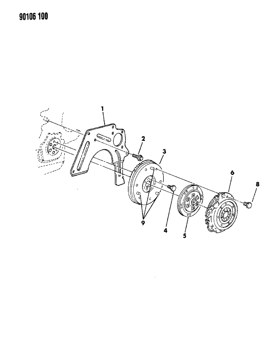 Mopar 6500350 Bolt, W/Washer, Cover To Flywheel, M8X1.25X20