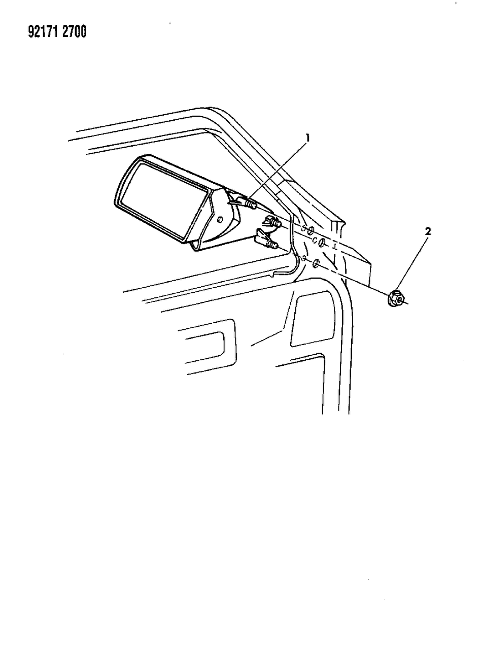 Mopar 4520704 Mirror, Black