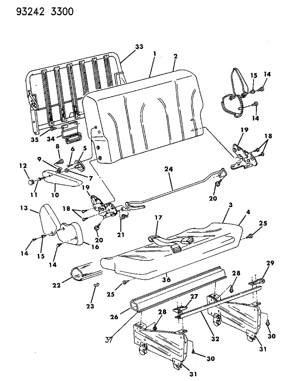 Mopar HK82MD5 Cover And Pad, Cushion, Rear