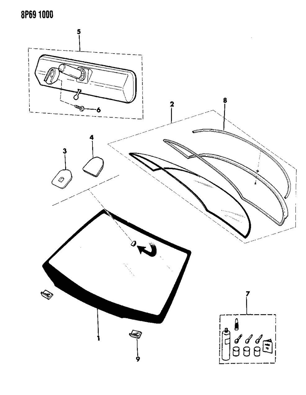 Mopar 4512552 Glass