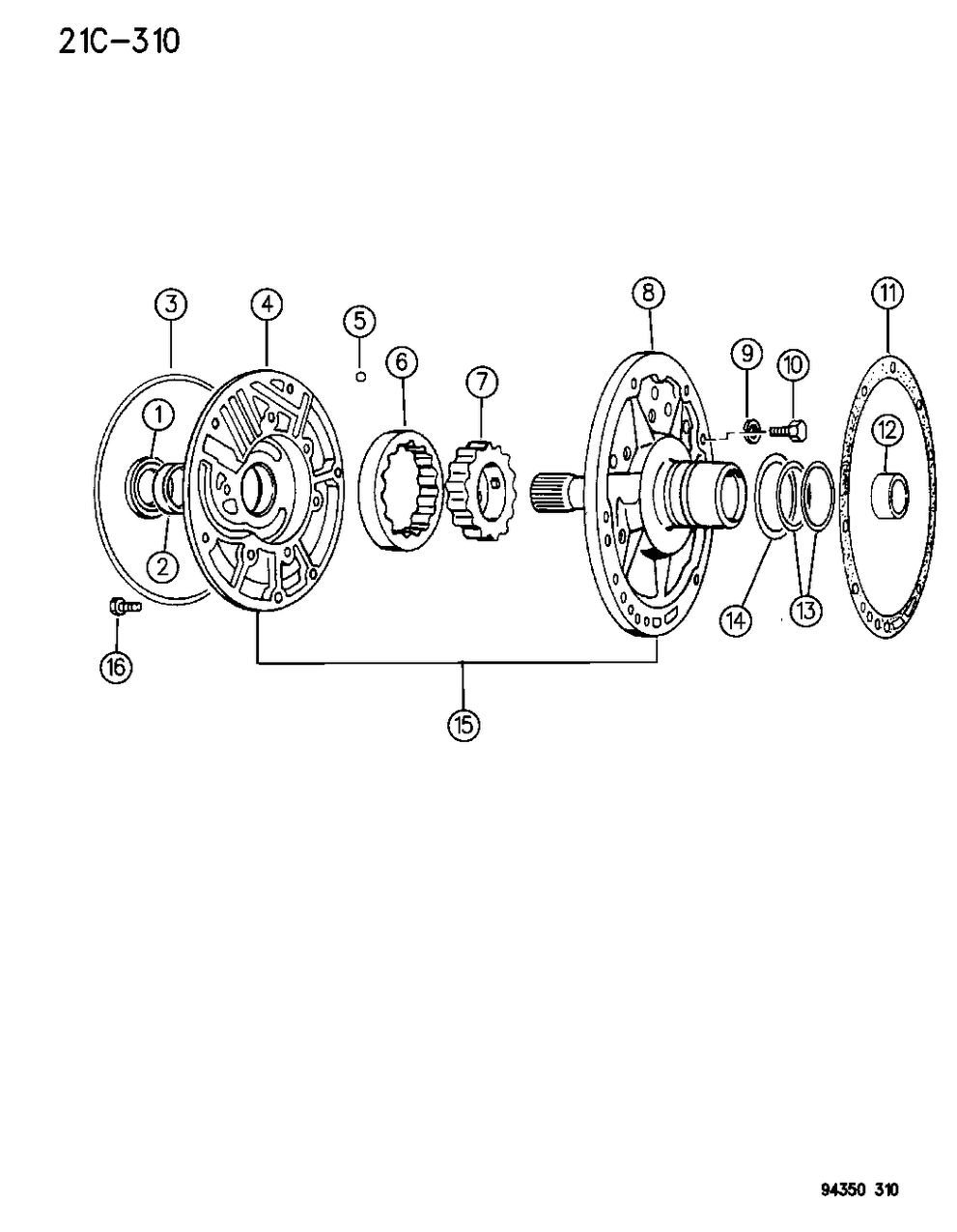 Mopar 4773241 Pump Assembly, Oil, W/Support & Reaction Shaft