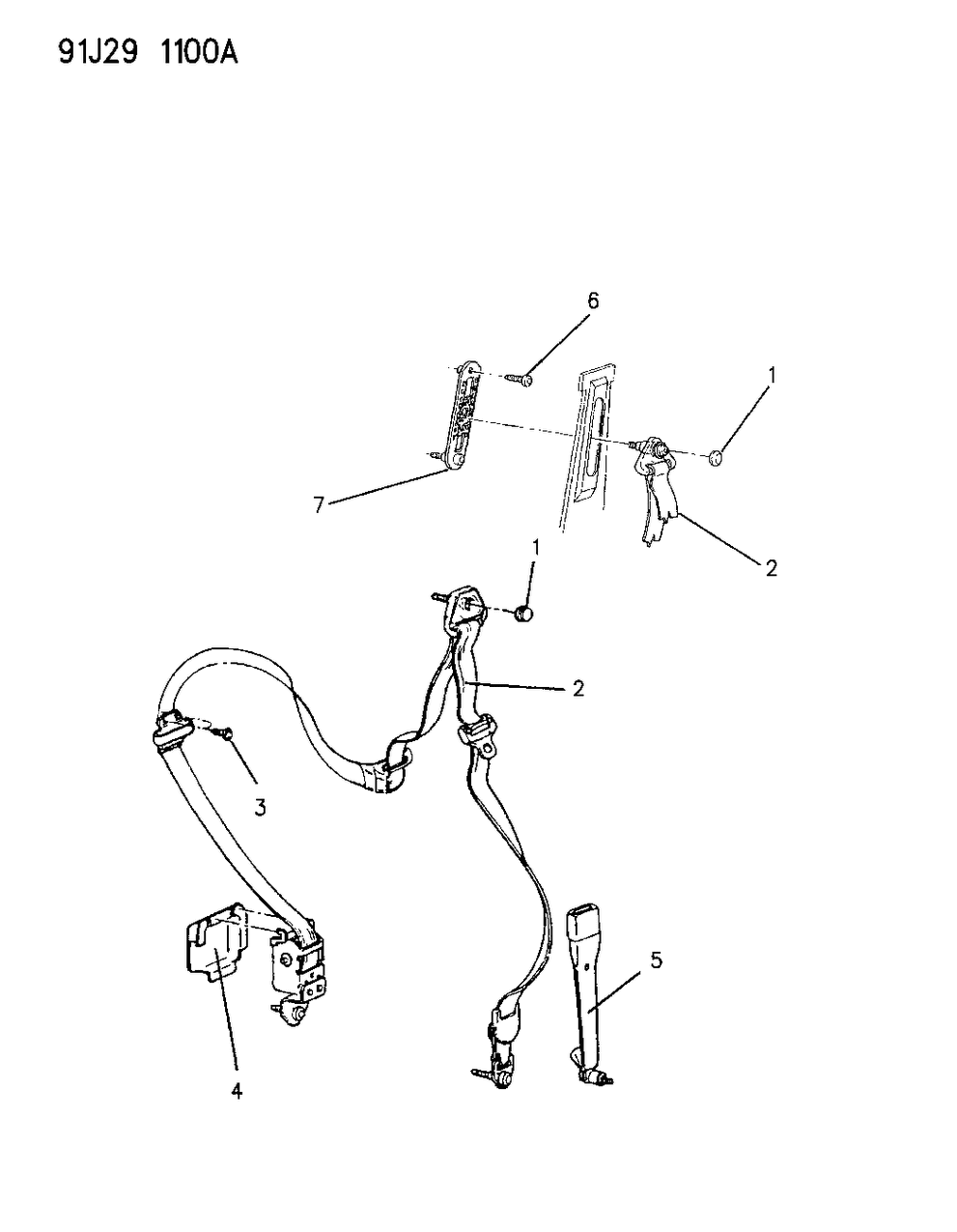 Mopar 5AU00LD5 Seat Belt, Retractor & Assembly, Front Passenger Side