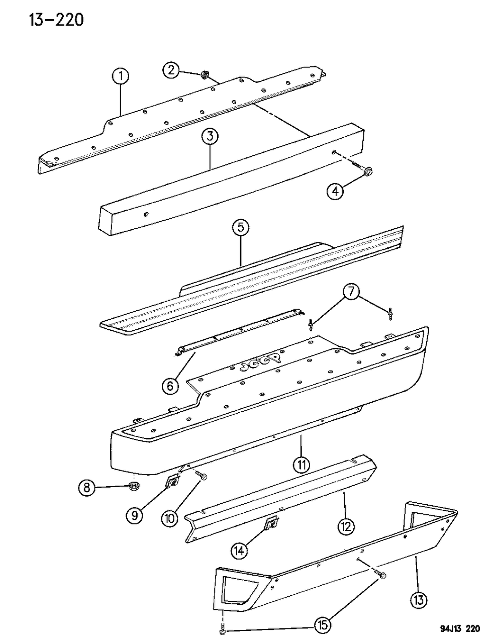 Mopar 83507234 Bumper Cover Support