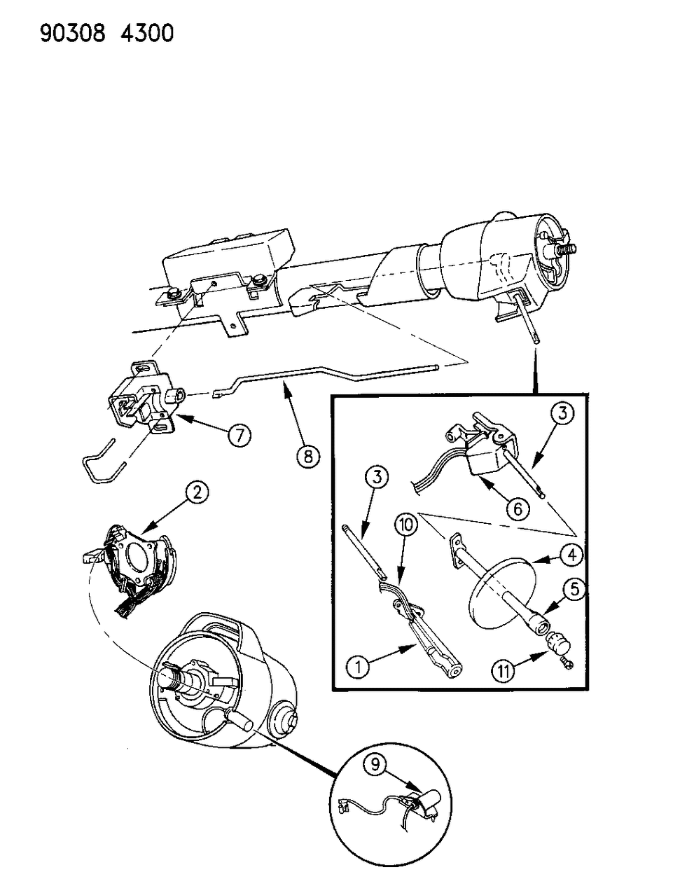 Mopar 4360143 Headlamp Dimmer Switch