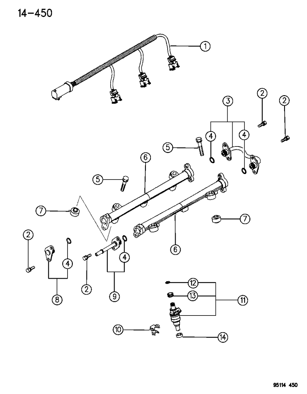 Mopar MF240661 Bolt, Injector (8 X 40)
