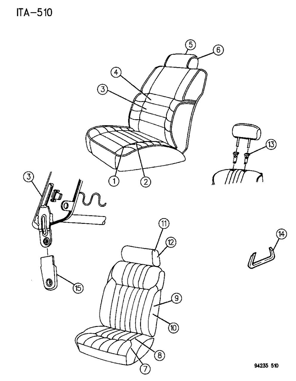 Mopar JF49MMA Headrest And Cover