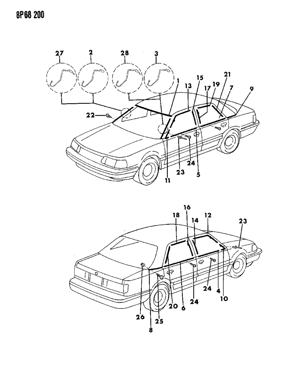 Mopar 4538039 Belt Molding, Black