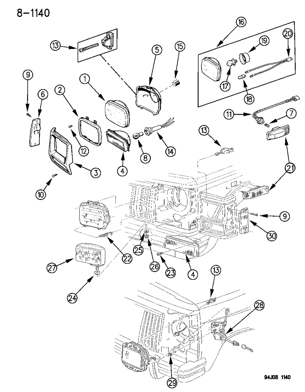 Mopar 55054982 Headlamp Assembly, Export
