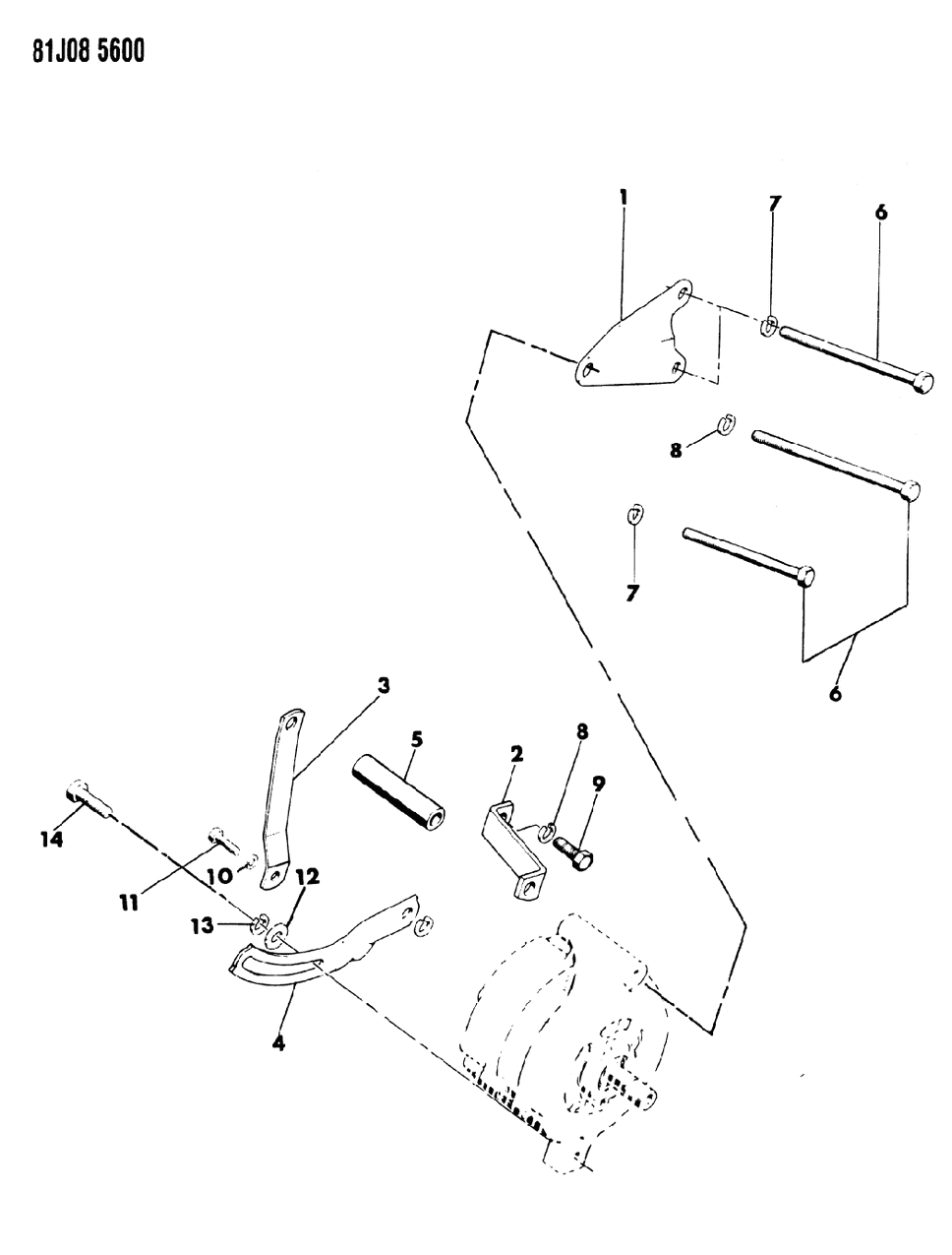 Mopar J5357906 Bracket, Adjusting, Tagged 1105080 - 1105082 - 1101484