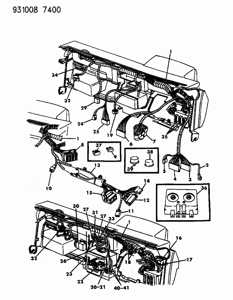 Mopar 4661581 Wiring Harness, Instrument Panel, Wiper, Fog Lamp