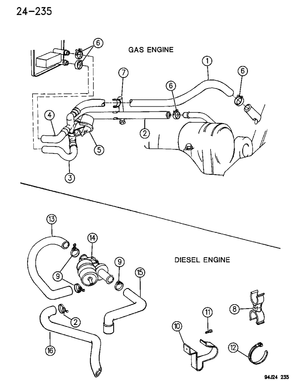 Mopar 55036235 Hose, Core To Water Valve, Return