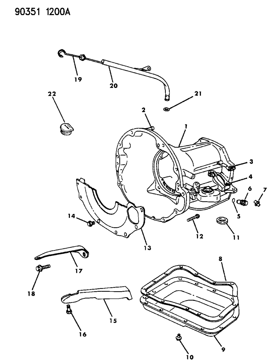 Mopar 4471510 Tube, Oil Pan Indicator, 1990-91