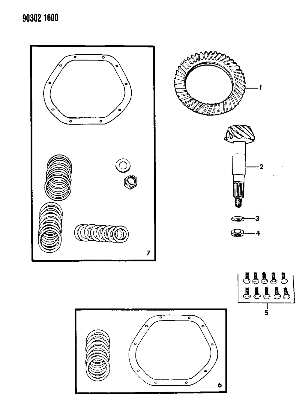 Mopar 4137770 Package, Differential & Pinion Shim
