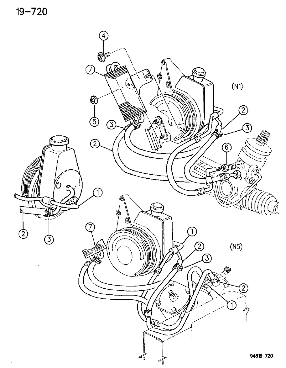 Mopar 4720959 Power Steering Pressure Hose