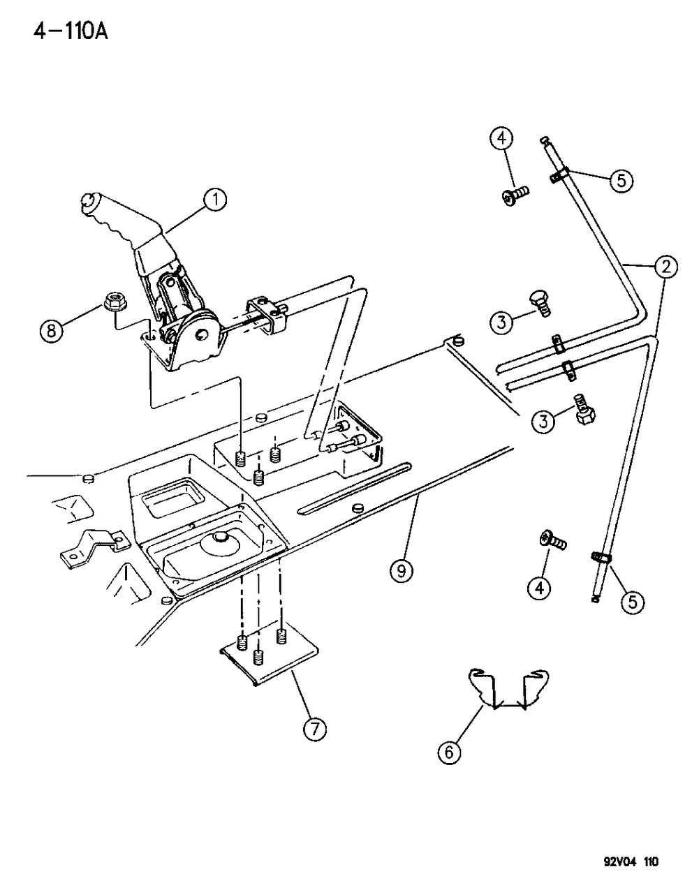 Mopar 4643984 Guide, Parking Brake Cable