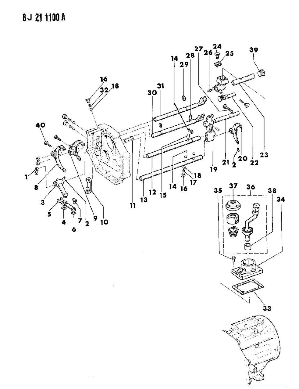 Mopar 5252070 Shaft Gear Shift Fork Number 3